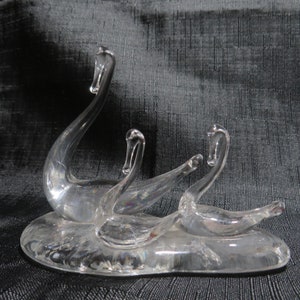 Glass Swan Figurine