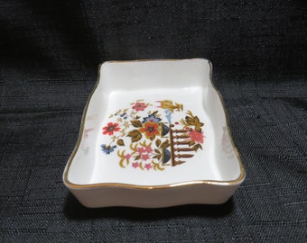Vintage Royal Stafford Bone China Rectangular Trinket Dish