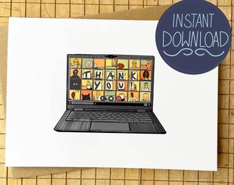 8x10 Instant Download - Video Call Themed Thank You Printable