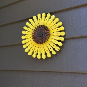 Petite Sunflower Clothes Pin Wreath