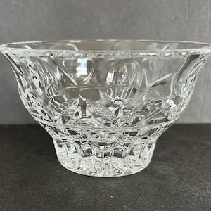 Vintage Cut Crystal Bowl 5 Inch Tulip Design by Block, Poland