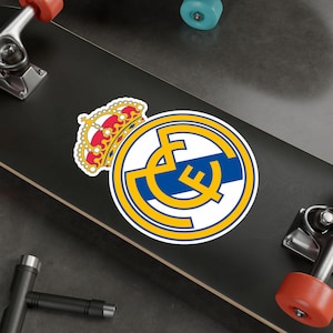Real Madris Calcomania Logotipo Original cortada a la forma en vinilo Real Madrid Football Club Kiss-Cut Vinyl Decals