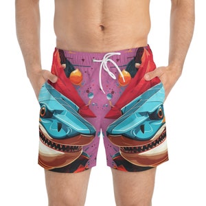 Customized swimsuits with exclusive Tiburon designs, summer style men's shorts, digital art printed swimsuits