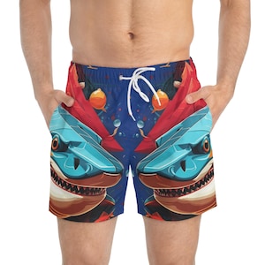Gepersonaliseerde badpakken met exclusieve Tiburon-ontwerpen, herenshorts in zomerstijl, zwempakken met digitale kunstprint