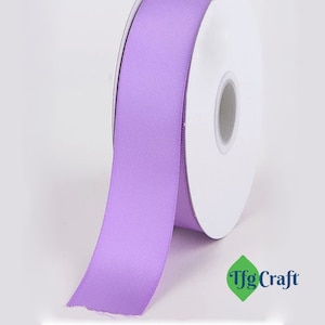 Lavender Satin Ribbon | Ribbon by the yard | Double Faced Ribbon