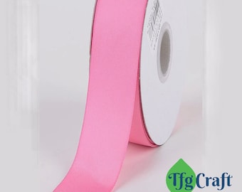 Pink Satin Ribbon | Ribbon by the yard | Double Faced Ribbon