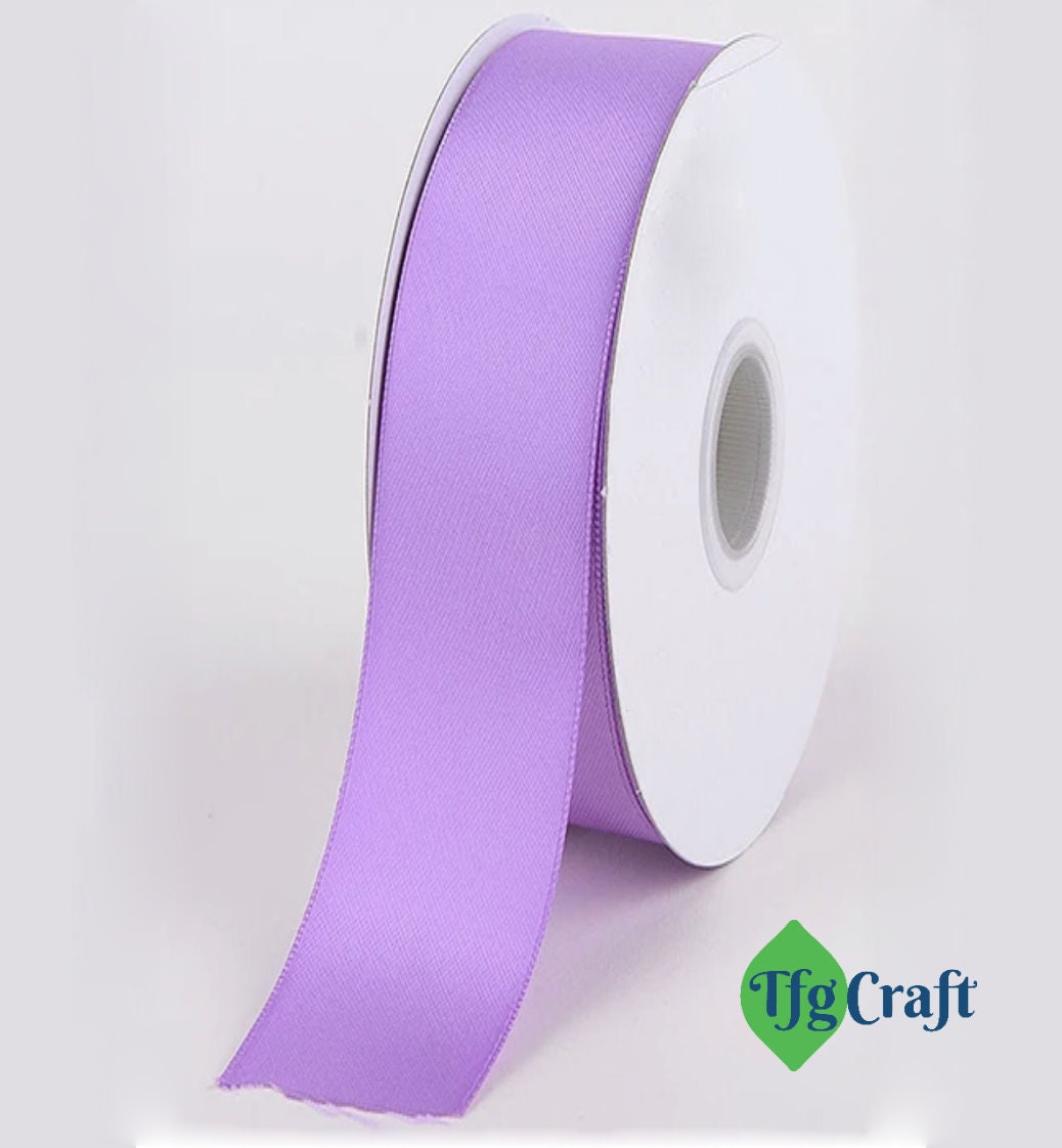 Lavender Satin Ribbon Ribbon by the Yard Double Faced Etsy