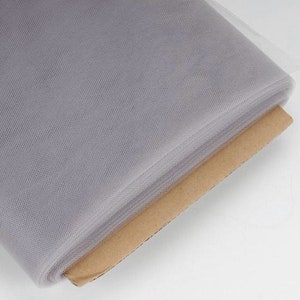 Silver Premium Tulle Fabric 54” | Tutu fabric | Wedding decoration fabric | Veils | Bridal party | Party decorations