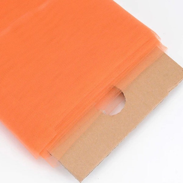 Orange Premium Tulle Fabric 54” Wide | Tutu fabric | Wedding decoration fabric | Veils | Bridal party | Party decorations