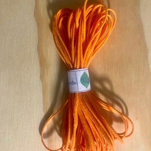 Orange Round Elastic Cord For Face Masks | Crafts | Beading | Bracelet | Super Soft Elastic Cord | Ear Tie Rope | Orange elastic