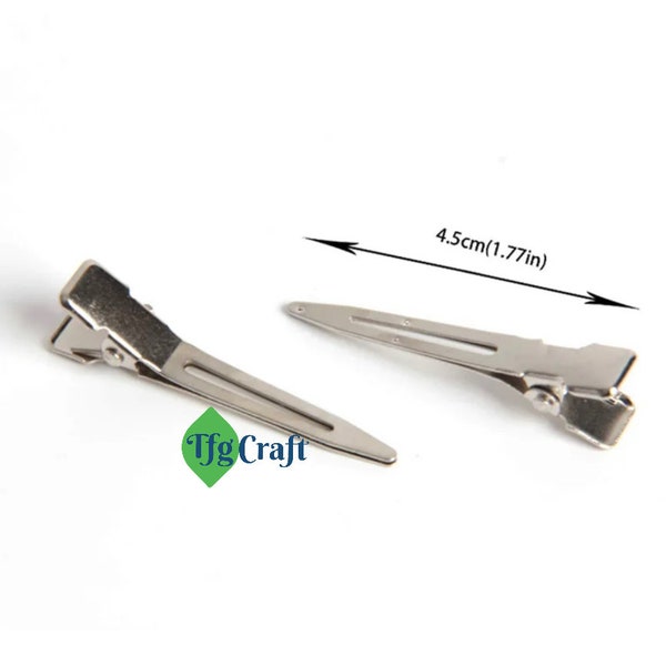 Metal Single Prong Alligator Clip | DIY Hair Clips | Hair Pin | Hair Accessories | 4.5 cm (1.77 in) | Ship from USA