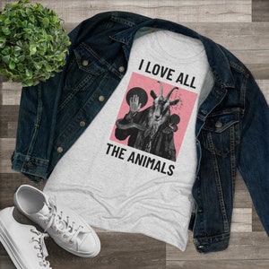 I love all the animals - Women's Triblend Tee