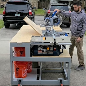 Simple 4x8 Full Shop Workbench plans featured on my YouTube channel oarDIY formerly p.caballero_creative PLANS BLUEPRINTS