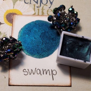 Colori ad acquerello fatti a mano, metallizzati e scintillanti, adatti per pittura, tecniche miste, scrapbooking su carta e timbratura.