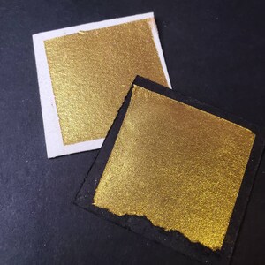 Nuova pittura ad acquerello dorata, metallizzata, scintillante, fatta a mano per pittura, tecnica mista, scrapbooking su carta e stampaggio.