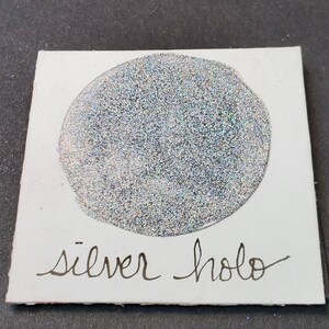 Olo d'argento, glitterato, metallico, scintillante, vernice ad acquerello fatta a mano per pittura, tecnica mista e scrapbooking di carta e stampaggio.