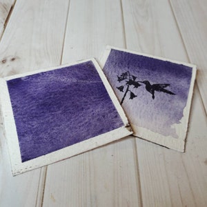 Pittura ad acquerello regale, opaca fatta a mano per pittura, tecnica mista, scrapbooking su carta e stampaggio.