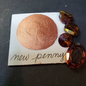 Nuova pittura ad acquerello Penny, metallica, scintillante, fatta a mano per pittura, tecnica mista, scrapbooking su carta e stampaggio.