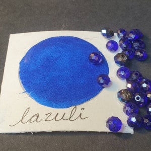 Lazuli, pittura ad acquerello metallica, scintillante, fatta a mano per pittura, tecnica mista e scrapbooking su carta e stampaggio.