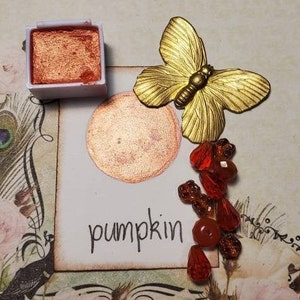 Zucca Vernice ad acquerello metallica, luccicante, fatta a mano per pittura, tecnica mista, scrapbooking su carta e stampaggio.