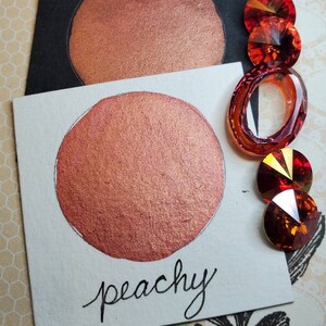 Peachy,Metallic, scintillante, vernice ad acquerello fatto a mano per la pittura, supporti misti e scrapbooking di carta, e stampaggio.