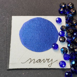 Navy, Metallic, scintillante, vernice ad acquerello fatta a mano per pittura, tecnica mista e scrapbooking di carta e stampaggio.