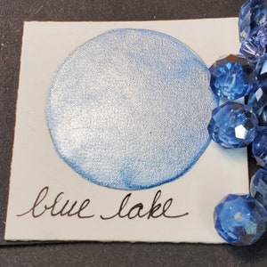 Vernice ad acquerello Blue Lake, metallica, scintillante, fatta a mano per pittura, tecnica mista, scrapbooking su carta e stampaggio.