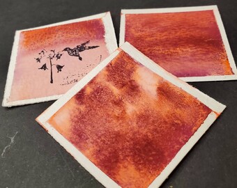 Lava Lizard Handmade Watercolor Paint, Granulating Purple Orange