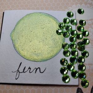 Fern, Metallic, shimmering, handmade watercolor paint for painting, mixed media and paper scrapbooking, and stamping.