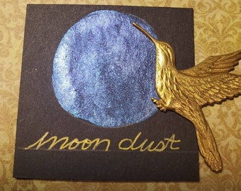 Moon Dust,  Metallic, shimmering, handmade watercolor paint for painting, mixed media and paper scrapbooking, and stamping.