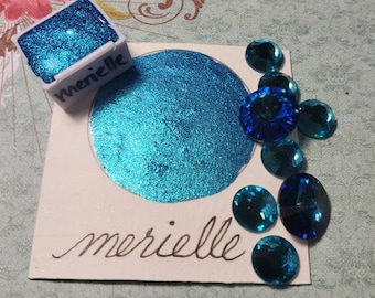 Meriella, Metallic, shimmering, handmade watercolor paint