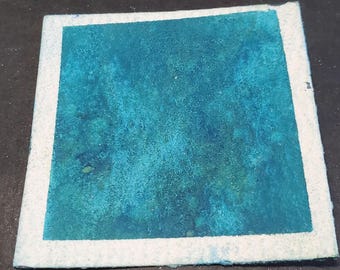 Blue Lagoon handgemachte granulierende Aquarellfarbe