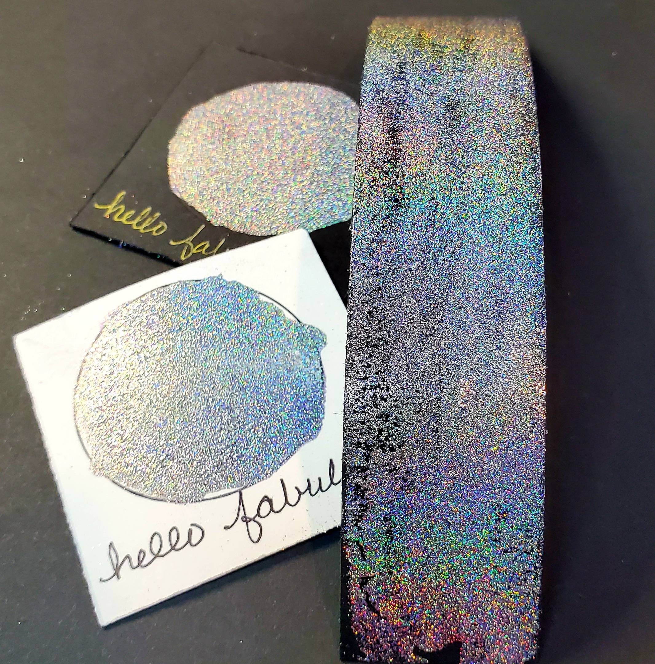 Hello Fabulous, holographic, Metallic, shimmering, handmade watercolor