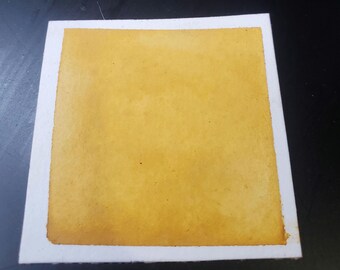 Glow Chaser, Handmade Matte Golden Yellow Watercolor Paint