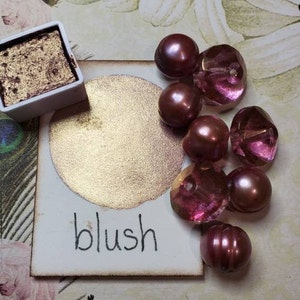 Blush, metallico, scintillante, pittura ad acquerello fatta a mano per pittura, tecnica mista, scrapbooking su carta e stampaggio.