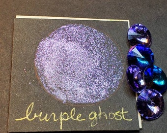 Burple Ghost Shimmering Watercolor Paint, Metallic Handmade Pigment