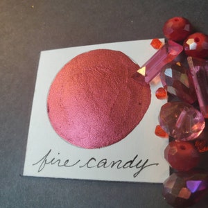 Fire Candy, Metallic, scintillante, vernice ad acquerello fatta a mano per la pittura, supporti misti e scrapbooking di carta e calligrafia.