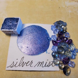 Silver Mist, Metallic, luccicante, vernice ad acquerello fatta a mano per la pittura, supporti misti e scrapbooking di carta, e stampaggio.