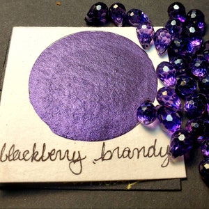 Blackberry Brandy, Metallic, scintillante, vernice ad acquerello fatto a mano per la pittura, media misti e carta scrapbooking, e stampaggio.