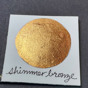 Shimmer Bronze, Metallic, scintillante, vernice acquerello fatta a mano per pittura, tecnica mista e scrapbooking di carta e stampaggio.