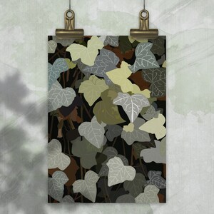 Ivy Vines Digital Illustration | Downloadable Wall Art Background