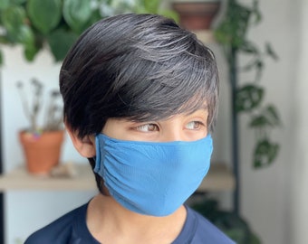 Nylon Spandex Face Mask, Reusable, Washable, Filter Pocket, Made in USA