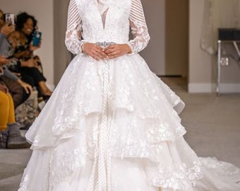 Elizabeth DB532-FK - Francesca Kahleen Traditional Bridal Ballgown Cathedral Train Wedding Dress