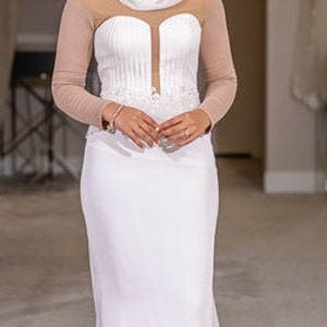 Cludette DB533-FK - Francesca Kahleen Bridal Gown Sweetheart Neckline Illusion Mesh