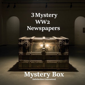 Mega Paquete Militar Misterioso con Periódicos Antiguos de la Segunda Guerra Mundial, Periódicos Originales de la Segunda Guerra Mundial, Recuerdos de la Segunda Guerra Mundial, Historia Europea y Regalos para Padres y Esposos.