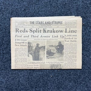 1945 Battle of the Bulge, German Belgian History, World War 2 Memorabilia, Germany WW2, Original Newspaper Military Memorabilia, History Gif