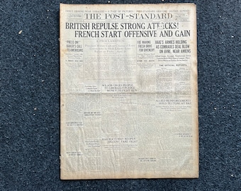 1917 WWI Battle of Messines, Belgian Battle for Survival, History Antiques, Vintage World War One Memorabilia, American US Army Gifts