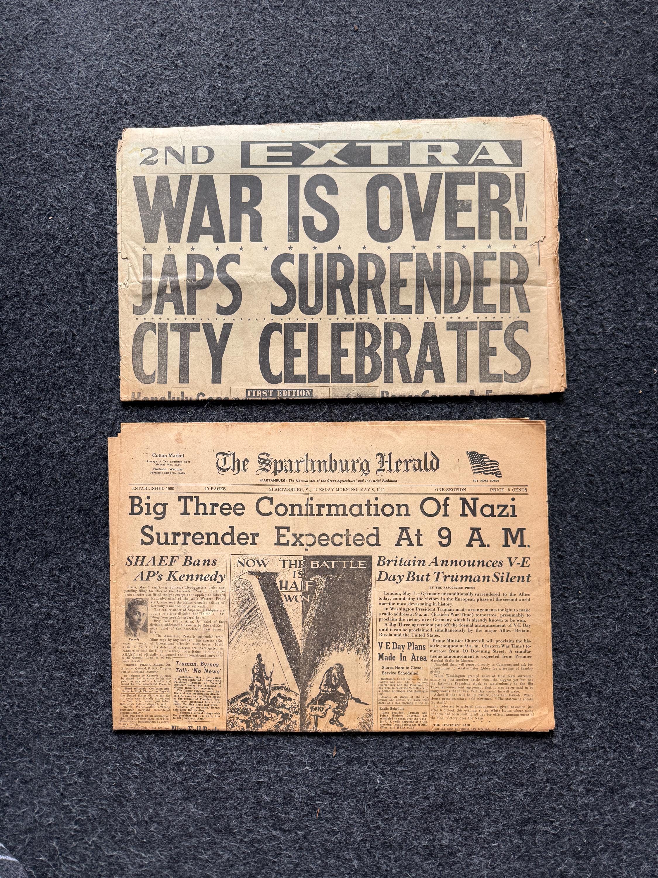 Japan Surrenders Newspaper - Etsy