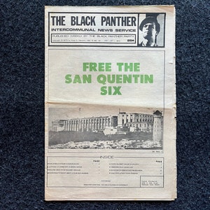 1973 San Quentin 6, George Jackson Huey Newton, Black Panther Political Party, Restorative Justice Black Excellence Civil Rights Memorabilia