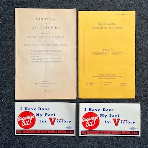 Early WW2 Posters and Booklets - Original Anti War Art - World War 2 Propaganda - Vintage Military History.